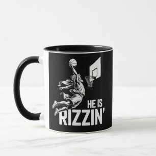 Jesus Basketball Er ist Rizzin lustig Christlich Tasse