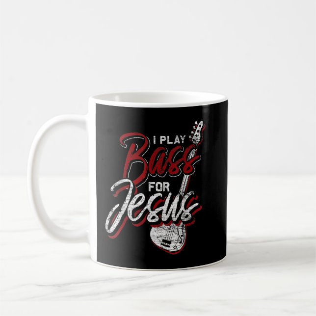 Jesus Bassist Christlich Bass Player Gitarre Kaffeetasse (Links)