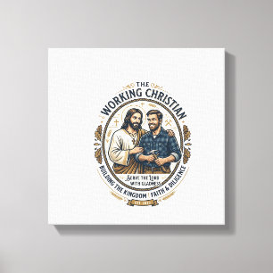 Jesus Bauhandwerk Berufsshirt Christliches Grafik_ Leinwanddruck