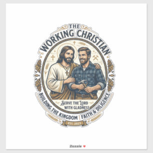 Jesus Bauhandwerk Shirt Christliches Grafik_ Aufkleber