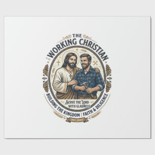 Jesus Bauhandwerk Shirt Christliches Grafik_ Geschenkpapier