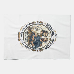 Jesus Bauhandwerk Shirt Christliches Grafik_ Geschirrtuch