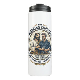 Jesus Bauhandwerk Shirt Christliches Grafik_ Thermosbecher