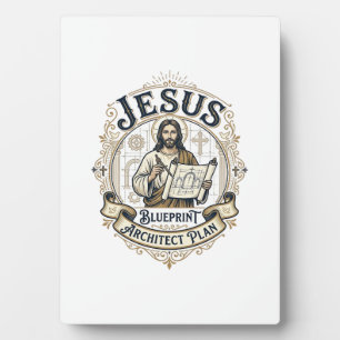 Jesus Bauplan Architekt Plan Jesus Bauplan Archite Fotoplatte