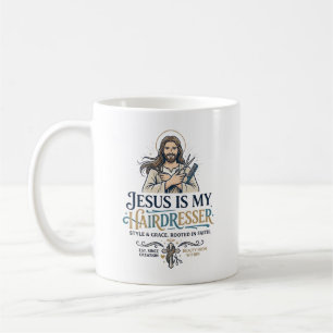 Jesus Beauty Salon Friseur T-Shirt Inspiration Kaffeetasse