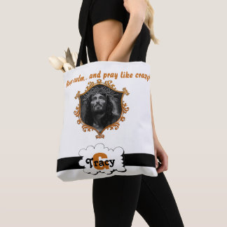 Jesus Behielt ruhig und betete wie eine verrückte  Tasche
