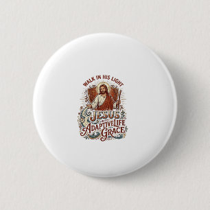 Jesus-Behinderten-Ermutigungs-T-Shirt Inspiration Button