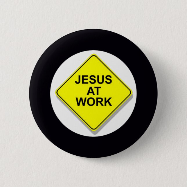 JESUS BEI DER ARBEIT BUTTON (Vorderseite)