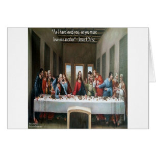 Jesus beim letzten Abendmahl "Liebt einander" Zita