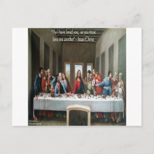 Jesus beim letzten Abendmahl "Liebt einander" Zita Postkarte