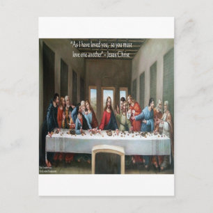 Jesus beim letzten Abendmahl "Liebt einander" Zita Postkarte