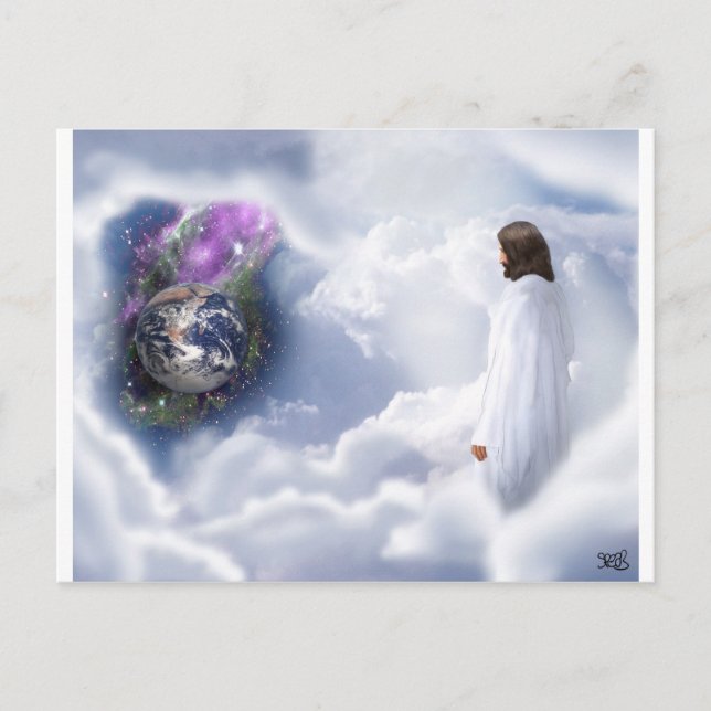 Jesus beobachtet postkarte (Vorderseite)