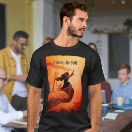 Jesus beruhigt den Sturm | Bibel Verse Black T-Shirt