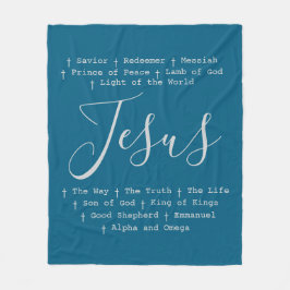 "Jesus" beruht auf Christlichem Glauben Fleecedecke