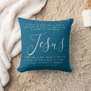 "Jesus" beruht auf Christlichem Glauben Kissen