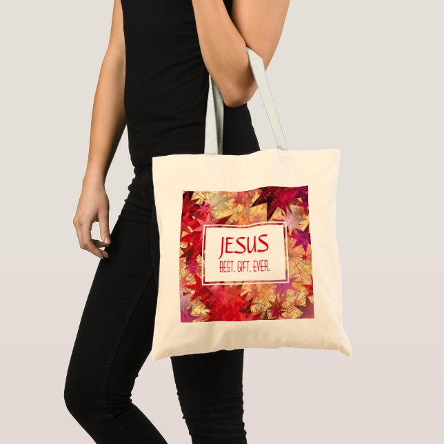 JESUS BEST GIFT JEMALS Weihnachten Tragetasche (Vorderseite (Produkt))