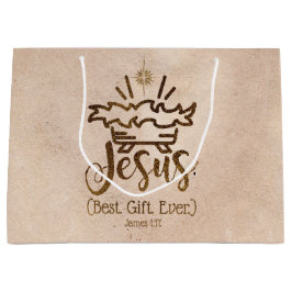 JESUS BEST GIFT JEMALS Weihnachtscreme Große Geschenktüte