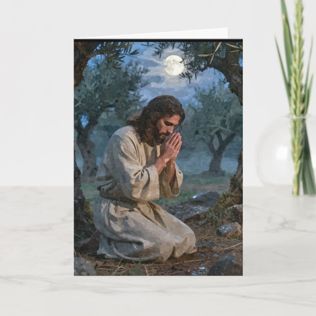 Jesus betend karte (Vorderseite)