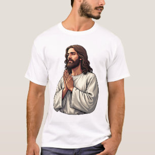Jesus betende Hände Vintage-Stich-T-Shirt 2 T-Shirt