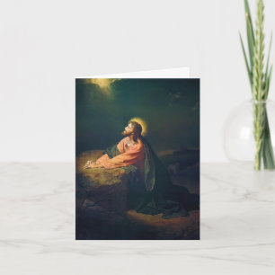 Jesus betet im Garten von Gethsemane  Karte