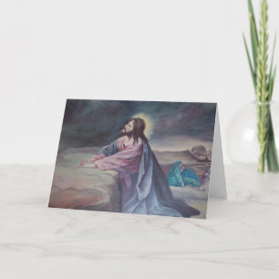 Jesus betet in Gethsemane Karte