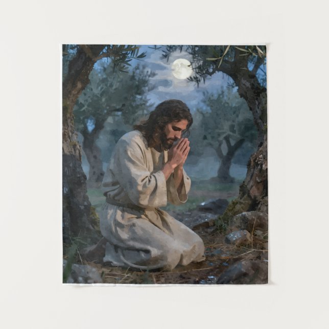 Jesus betet wandteppich (Vorderseite)