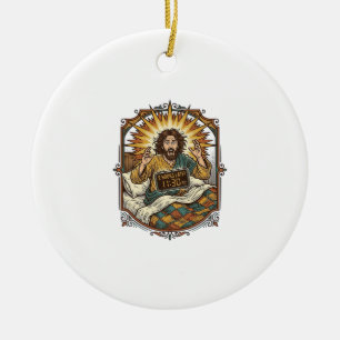 Jesus betrunken Online-Einkaufsbeleg Morgen danach Keramik Ornament