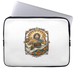 Jesus betrunkener Online-Einkaufsbeleg am Morgen d Laptopschutzhülle