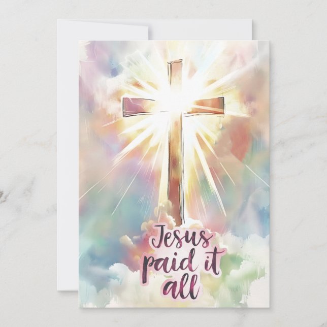Jesus bezahlte es alles Christliche Hymne Osterfla (Vorderseite)