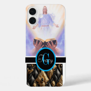 Jesus Bibel mit Hand gehalten iPhone 16 Plus Hülle
