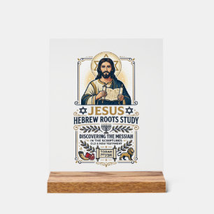 Jesus Bibel Sprachen Hebräisch Griechisch Nerd-Shi Acrylschild