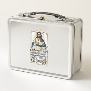 Jesus Bibel Sprachen Hebräisch Griechisch Nerd-Shi Metall Brotdose
