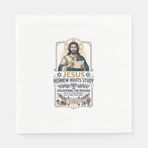 Jesus Bibel Sprachen Hebräisch Griechisch Nerd-Shi Serviette