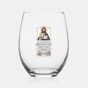 Jesus Bibel Sprachen Hebräisch Griechisch Nerd-Shi Weinglas Ohne Stiel