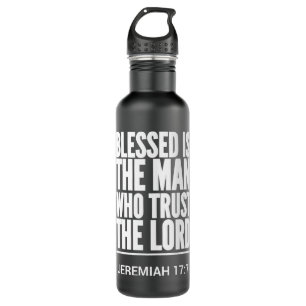 Jesus Bible Scripture Verse Christlich Jeremiah 17 Edelstahlflasche