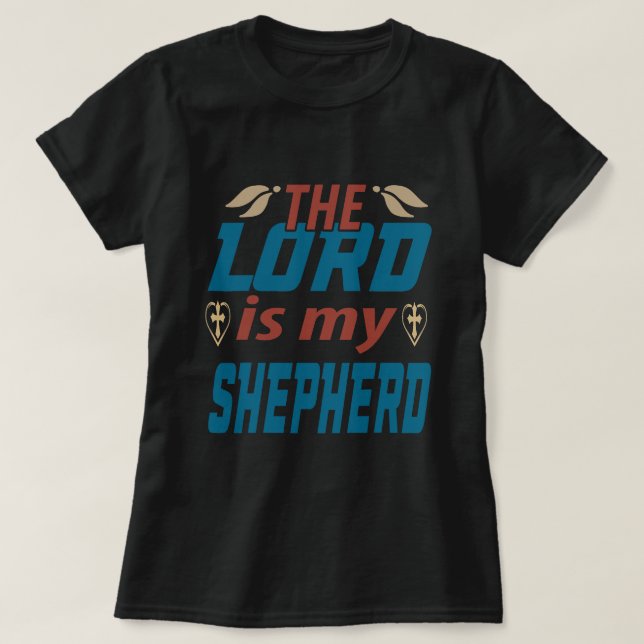 Jesus Bible Verse Psalm 23 Der Herr ist mein Hirte T-Shirt (Design vorne)