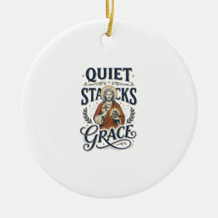 Jesus-Bibliothekar Grafik-T-Shirt Christliche Kuns Keramik Ornament