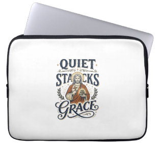Jesus-Bibliothekar Grafik-T-Shirt Christliche Kuns Laptopschutzhülle