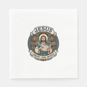 Jesus Bibliothekskartenarchiv Jesus Bibliothekskar Serviette