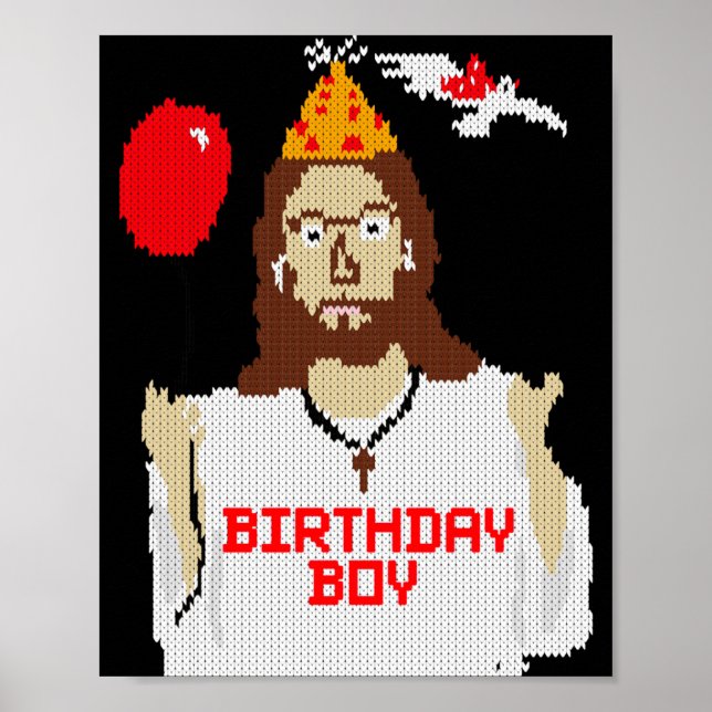 Jesus Birthday Boy Christmas Essential T Shirt  Poster (Vorne)