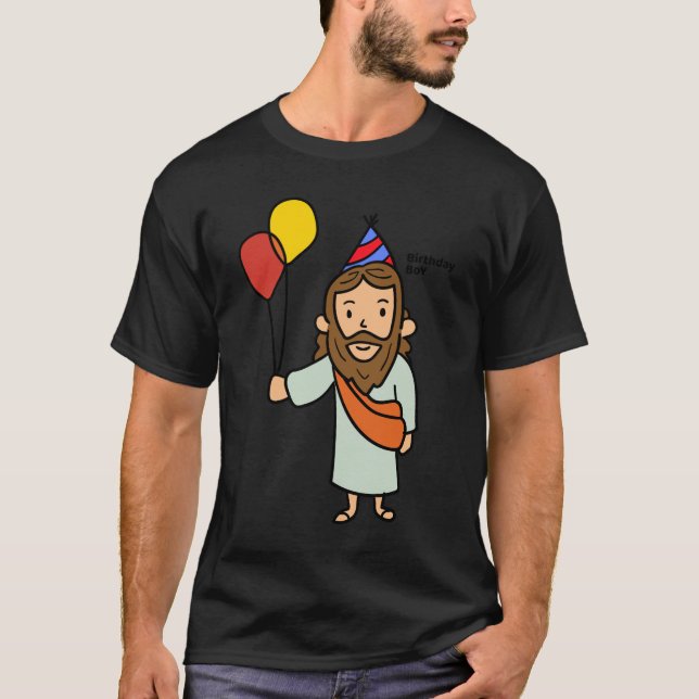 Jesus Birthday Boy Weihnachten T-Shirt (Vorderseite)