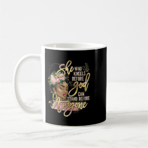 Jesus Black Girl Sie, die kniet vor Gott Christi Kaffeetasse