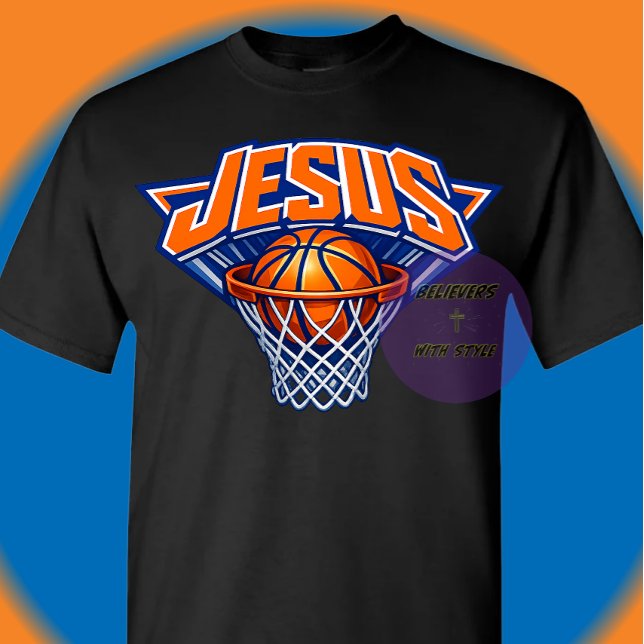 JESUS - Blau und Orange T-Shirt (Von Creator hochgeladen)