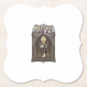 Jesus Bleiglas Jesus Bleiglas Kathedrale Untersetzer
