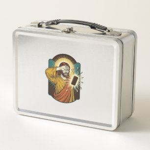 Jesus blendet die maximale Helligkeit des Telefons Metall Brotdose