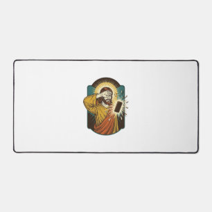 Jesus blendet die maximale Helligkeit des Telefons Schreibtischunterlage