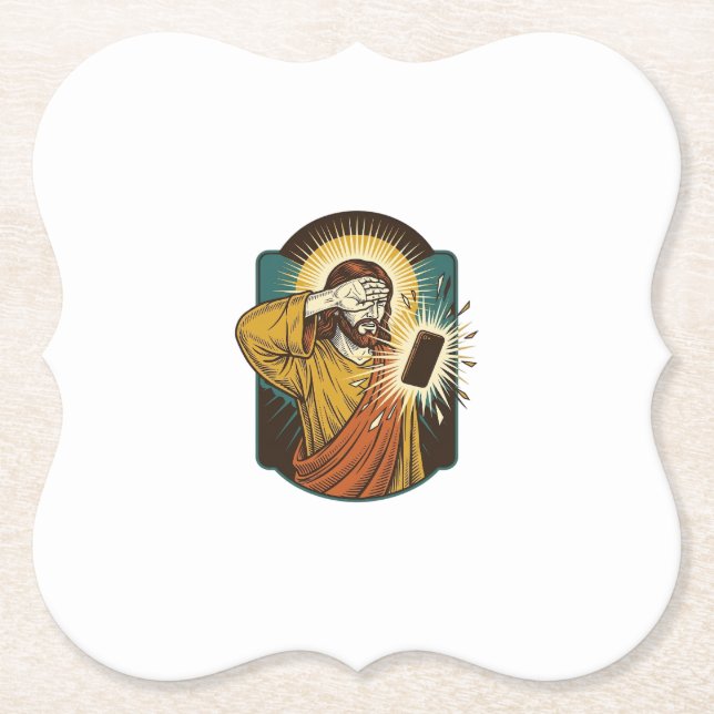 Jesus blendet die maximale Helligkeit des Telefons Untersetzer (Vorderseite)