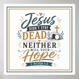 Jesus blieb nicht tot, genauso wenig wie deine Hof Poster