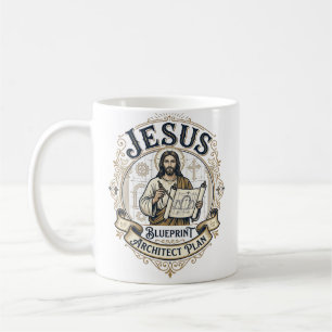 Jesus Blueprint Architekt Plan Jesus Blueprint Arc Kaffeetasse