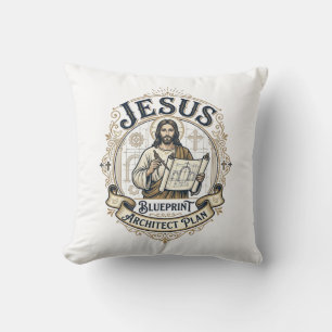Jesus Blueprint Architekt Plan Jesus Blueprint Arc Kissen